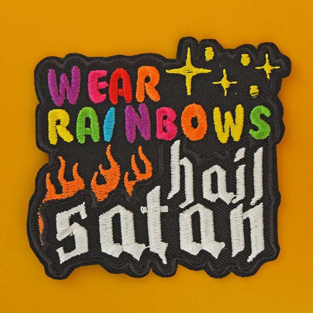 Extreme Largeness - WEAR RAINBOWS HAIL SATAN Patch - Multicolours